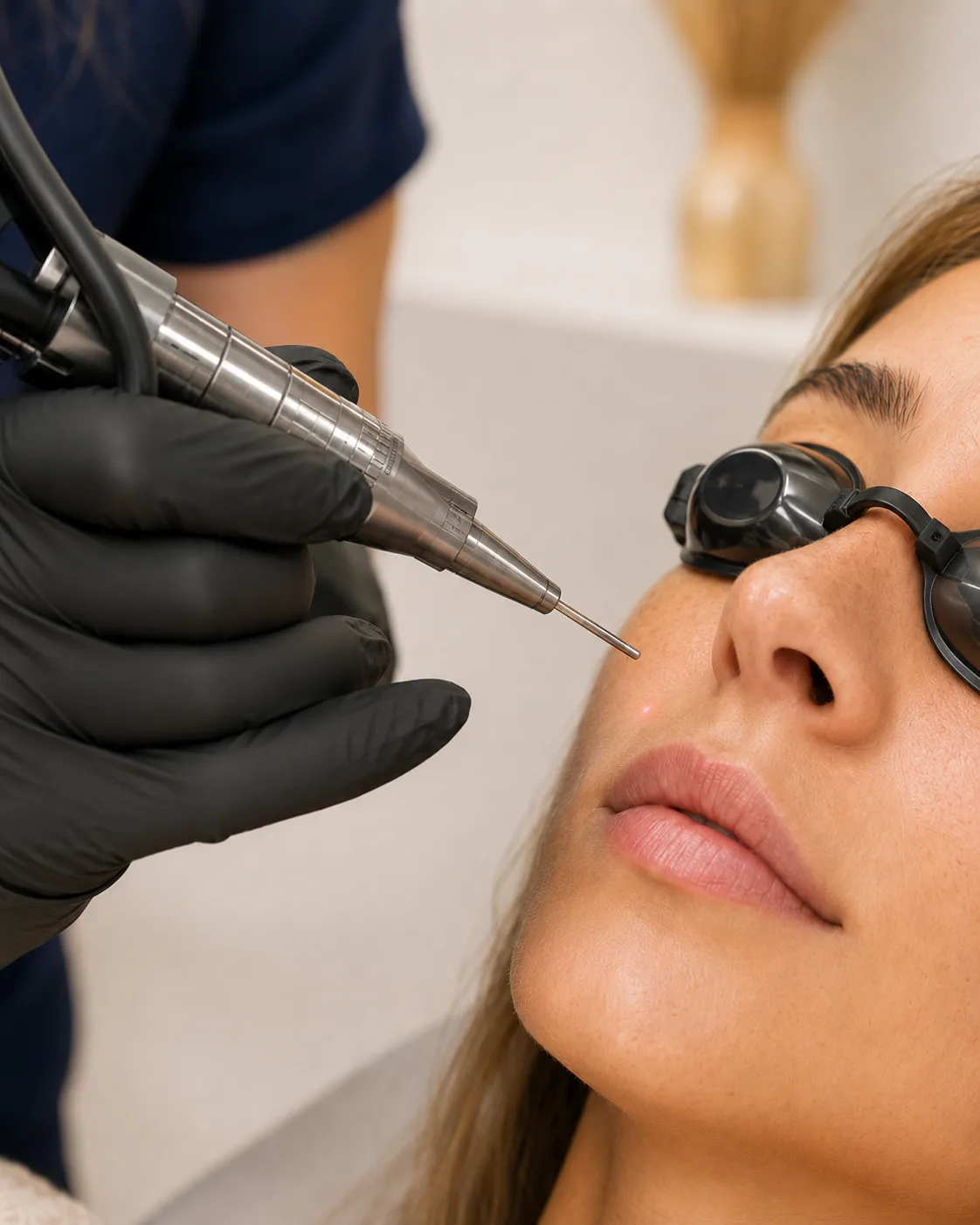 Application du peeling dépigmentant en cabine