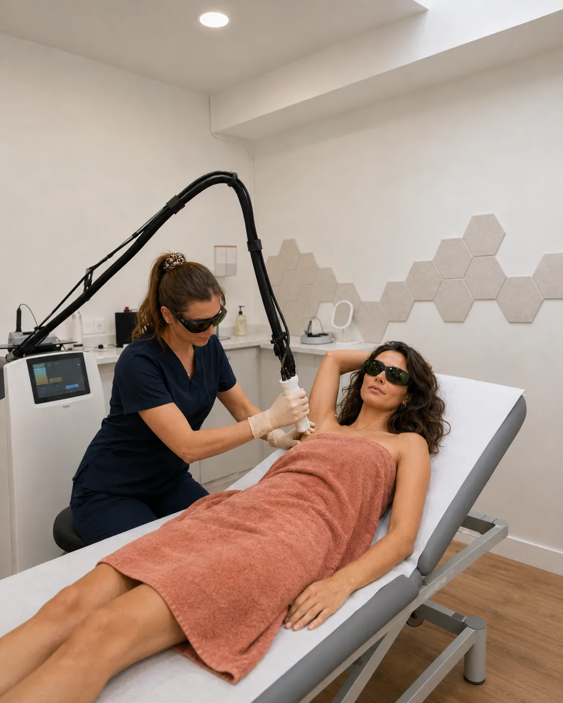 Laser Clarity II sur la part pigmentée d'une pilosité mixte