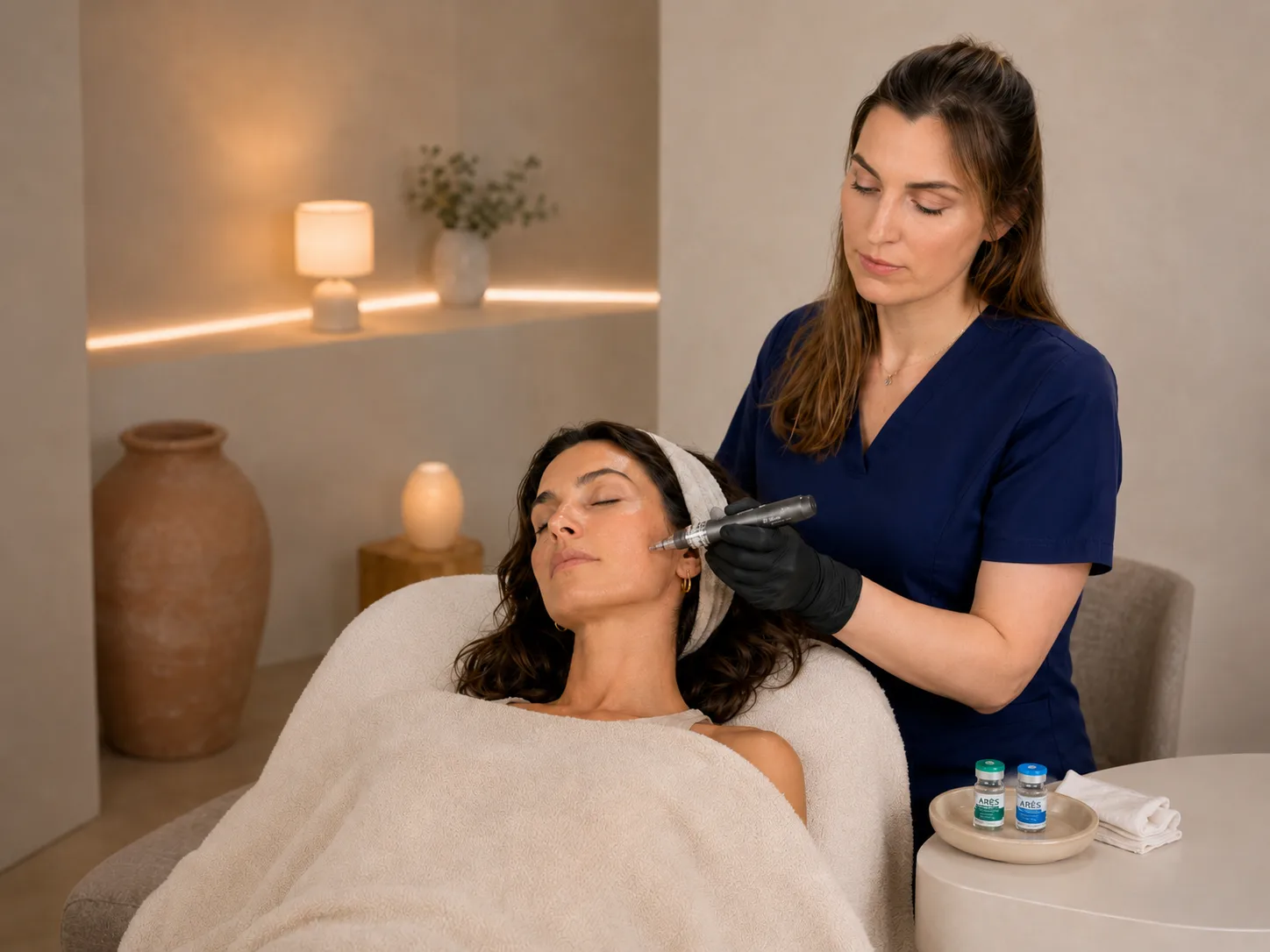Soin HydraFacial — séance d'entretien acné